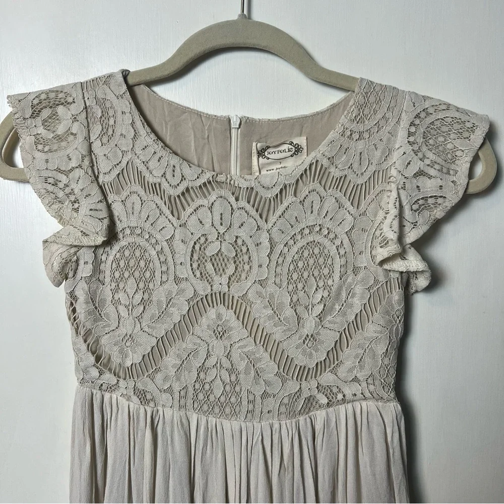 Joyfolie - Girls Cream Lace Bodice Maxi Dress NWT - Size 7